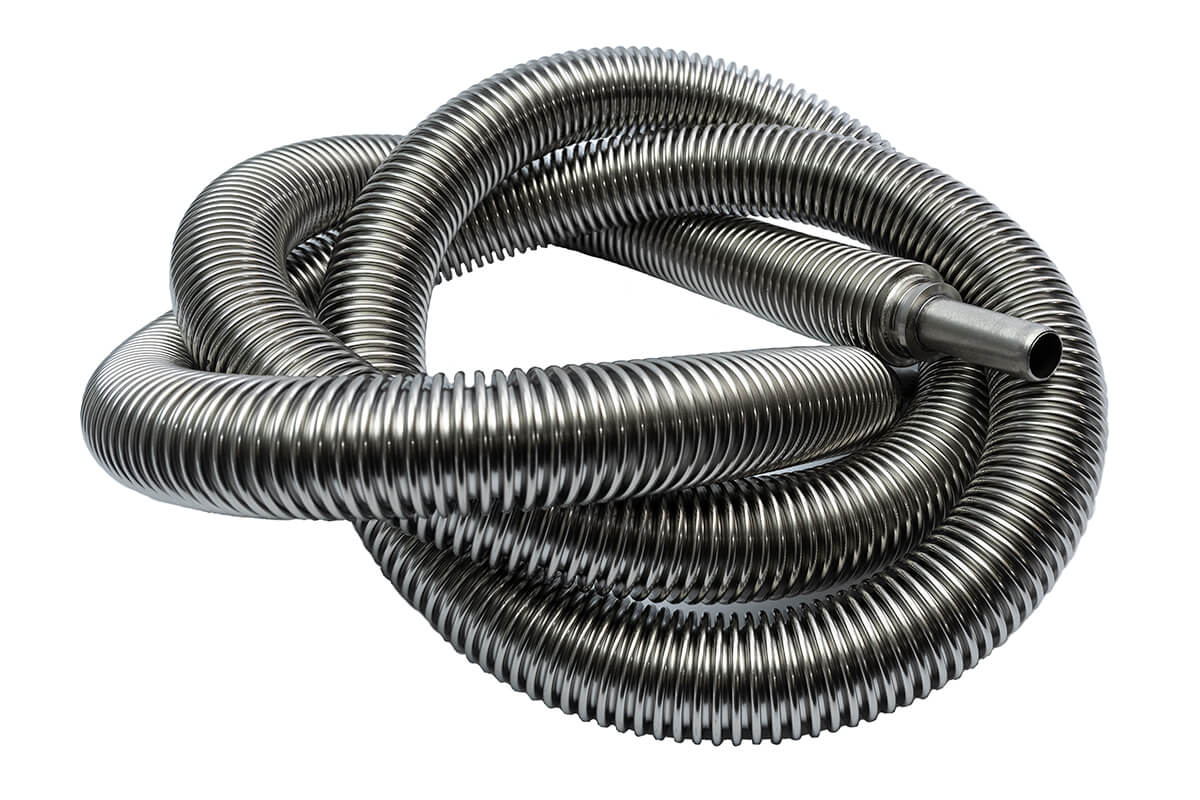 flexible stainless steel vacuum insulated hose for cryogenic and high temperature applications
